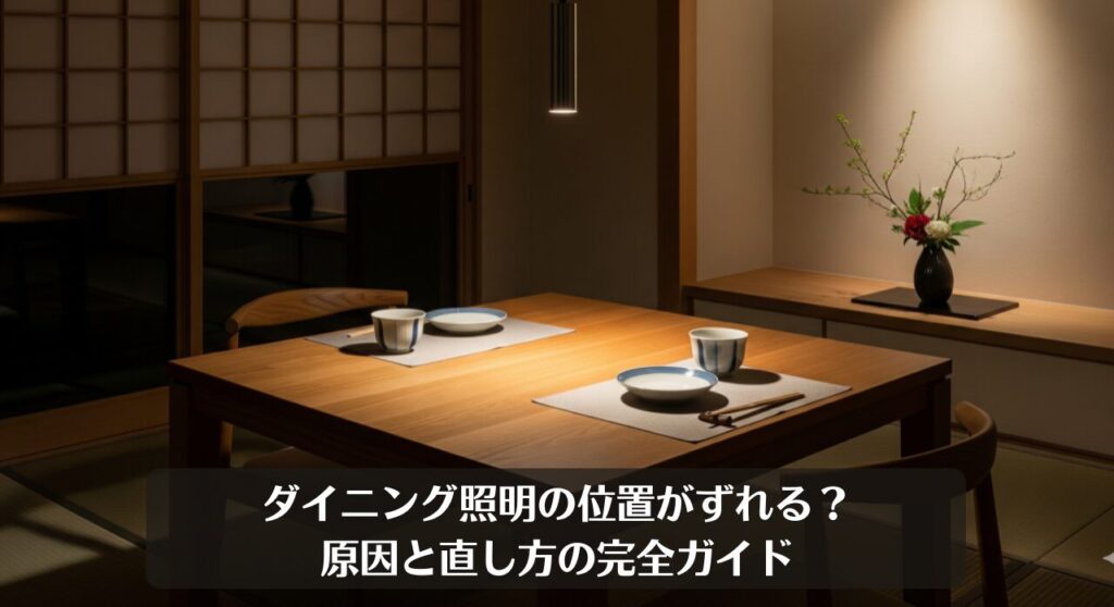 ダイニング照明の位置がずれる？原因と直し方の完全ガイド
