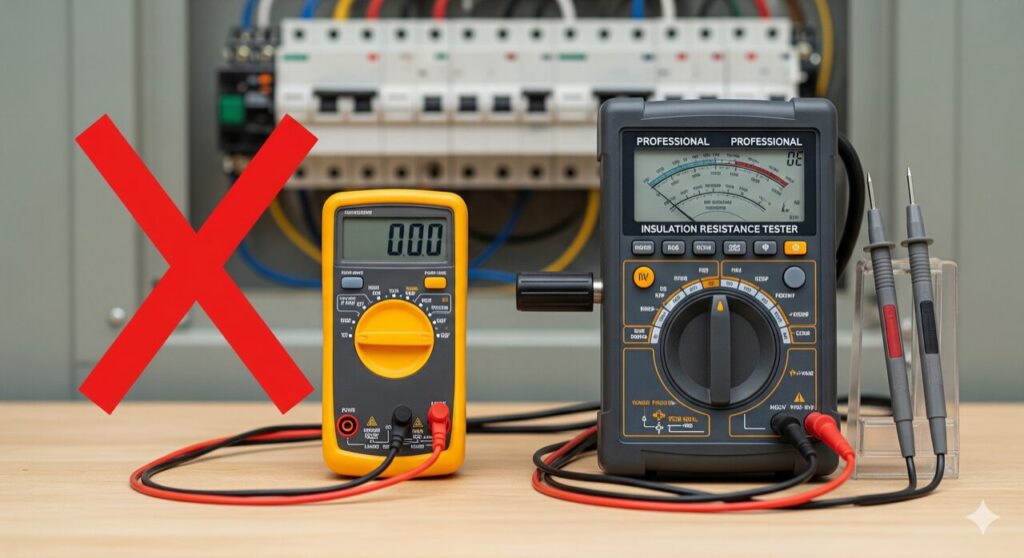 普通のテスターでは漏電調査はできない