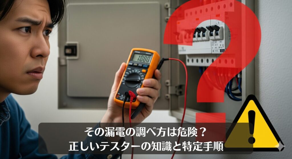 その漏電の調べ方は危険？正しいテスターの知識と特定手順