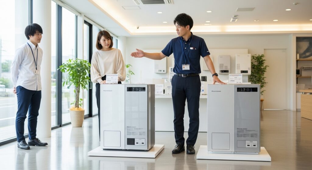 主要メーカーのノーリツとリンナイを比較