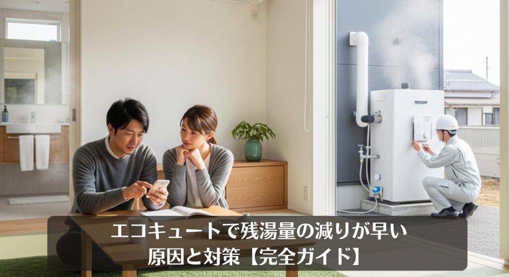 エコキュートで残湯量の減りが早い原因と対策【完全ガイド】