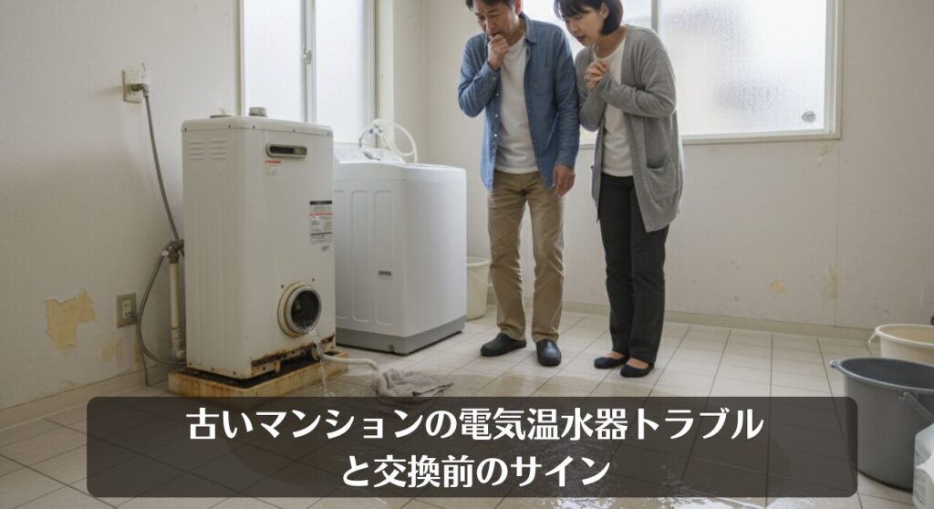 古いマンションの電気温水器トラブルと交換前のサイン