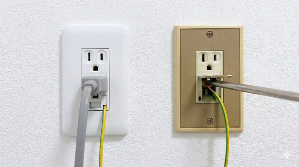 ネジ式やワンタッチ式など正しいアース線の付け方