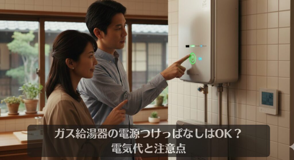 ガス給湯器の電源つけっぱなしはOK?電気代と注意点