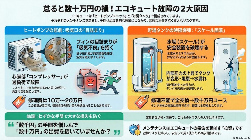 メンテナンスしてないと故障の原因になる?