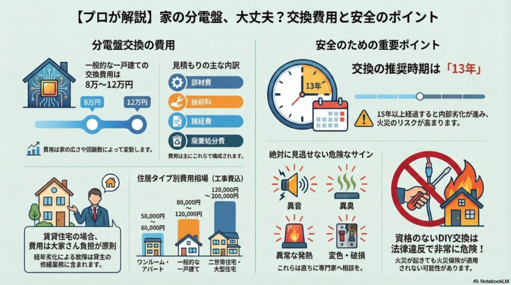 【プロが解説】家の分電盤、大丈夫？交換費用と安全のポイント