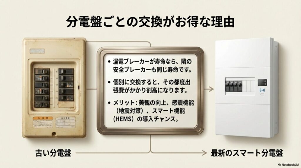 分電盤ごとの全体交換がお得な理由とスマート分電盤