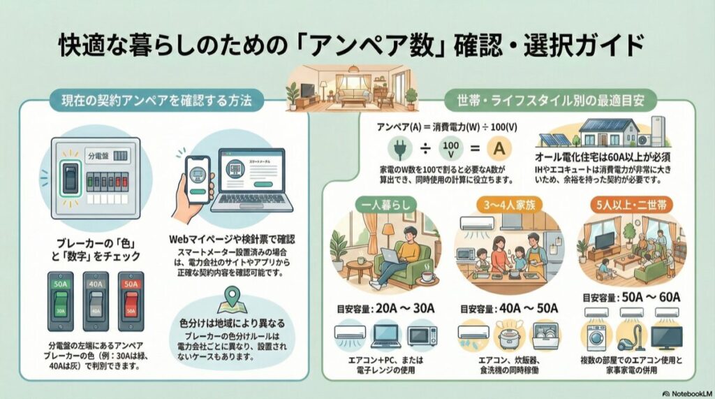 快適な暮らしのための「アンペア数」確認・選択ガイド