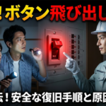 漏電ブレーカーのボタンが飛び出しているのは故障？復旧法と原因特定手順