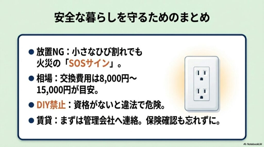 放置NG、相場、DIY禁止、賃貸のルールを凝縮したまとめスライド