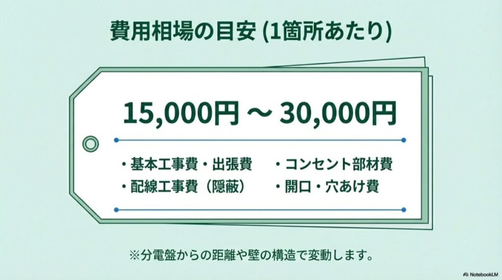 エアコン、IH、レンジ、EV充電器が分電盤に直結されている配線図