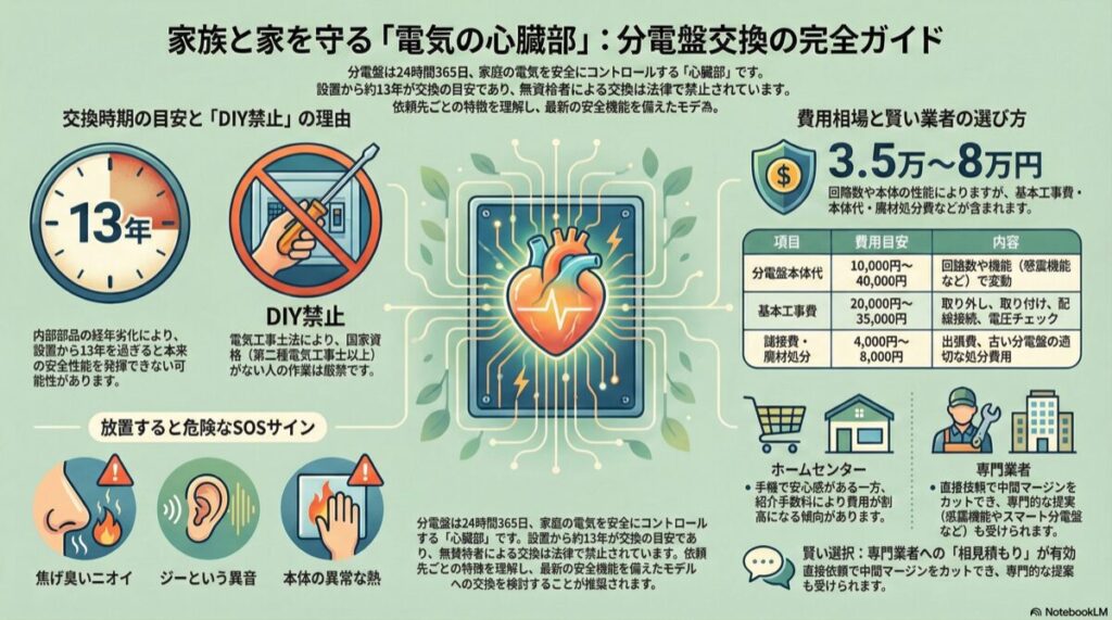 家族と家を守る「電気の心臓部」：分電盤交換の完全ガイド