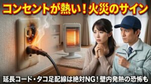 電気ストーブでコンセントが熱い!原因と火災防ぐ対処法