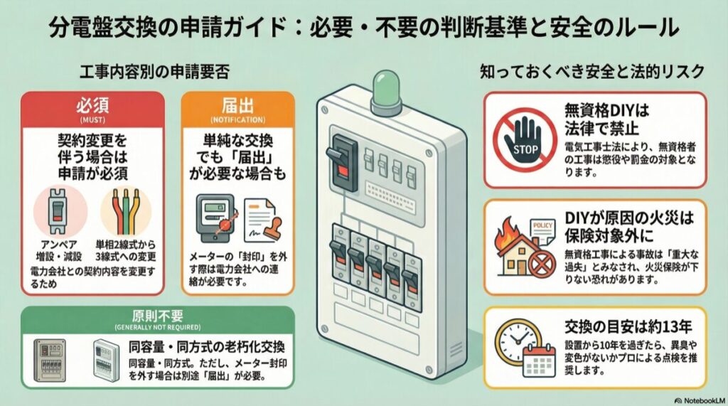 分電盤交換の申請ガイド:必要・不要の判断基準と安全のルール