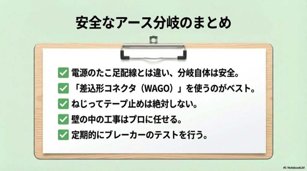 コネクタ使用の推奨やNG行為などをまとめたチェックリスト画像