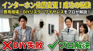 インターホンの位置を変えたい!配線不要なワイヤレスとDIYの注意点