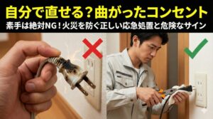 自分でできる?コンセントが曲がった時の安全な直し方と交換の目安