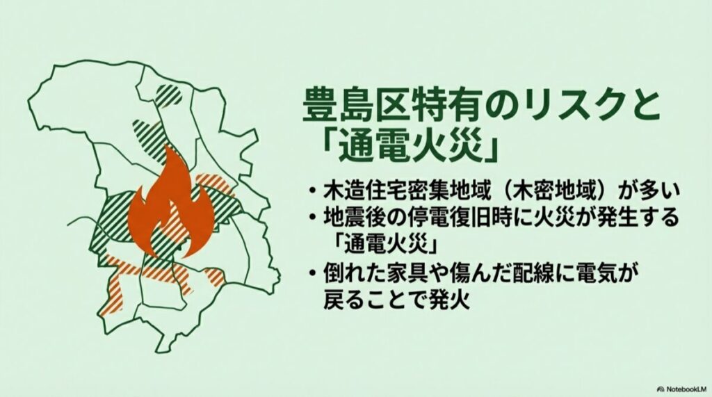 豊島区特有のリスクと「通電火災」