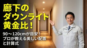 ダウンライトを廊下に設置する際は間隔が命!ベストな配置をプロが解説
