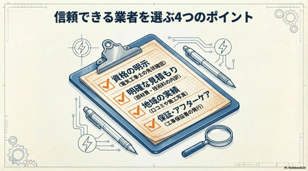 セルフチェック、許可、業者選定、工事開始までの安全なロードマップ図解