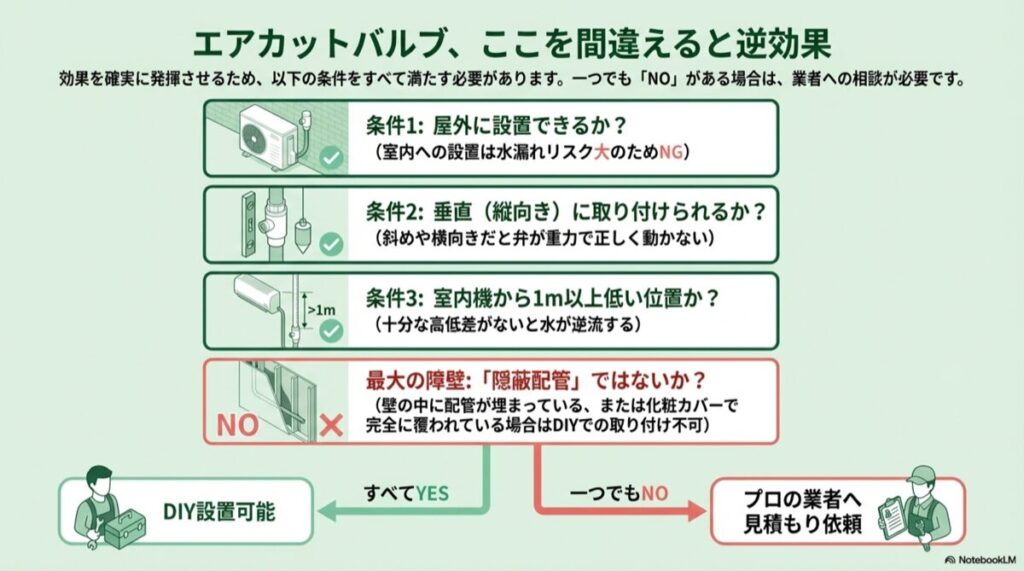 水がある時は重みで弁が開き、空気が逆流する時は圧力で弁が閉じてブロックする仕組みの図