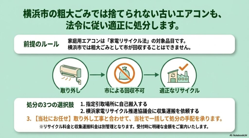 エアコンの撤去・処分について(家電リサイクル法)