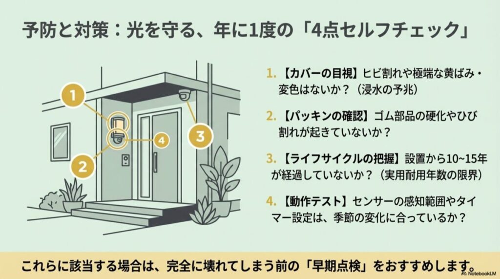 川崎市中原区エリアの屋外照明トラブルの傾向と長く使うための再発防止策
