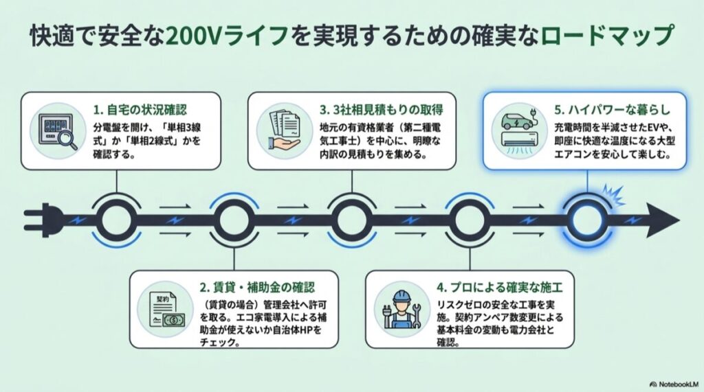 電気工事から快適な暮らしに至るまでの5つのステップまとめ