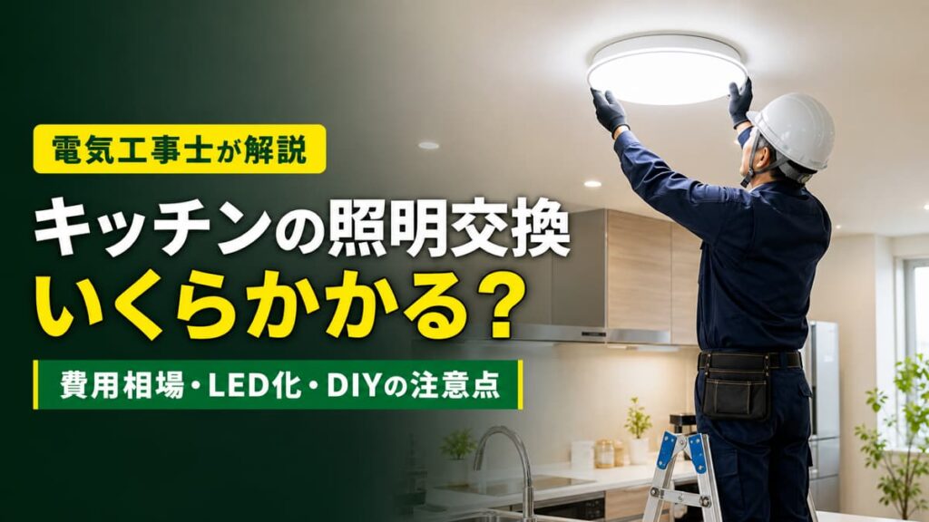 キッチンの天井照明交換費用は?LED化の注意点も紹介