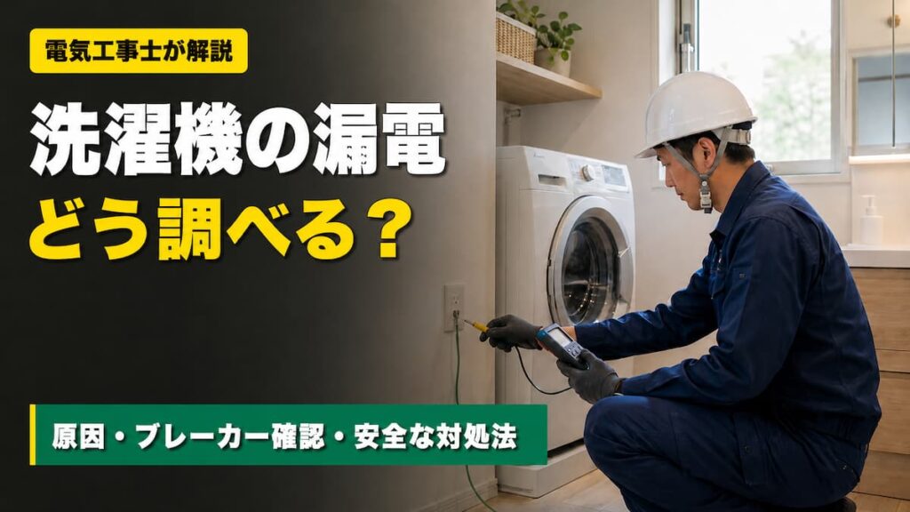 洗濯機の漏電!原因と対策およびブレーカー確認法